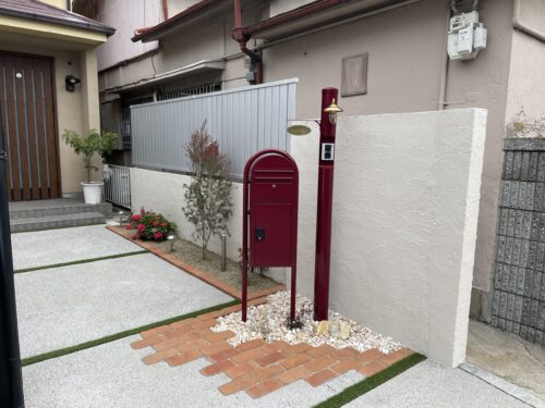 堺市　リガーデン工事　■街並みにも明るさと温かみをもたらす外構